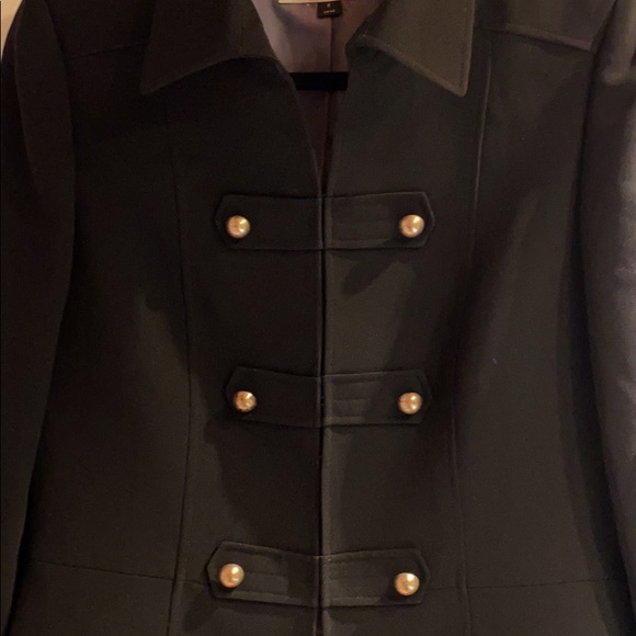 TAHARI Arthur S. Levine Black Military Style Designer Blazer!!! - Picture 2 of 8